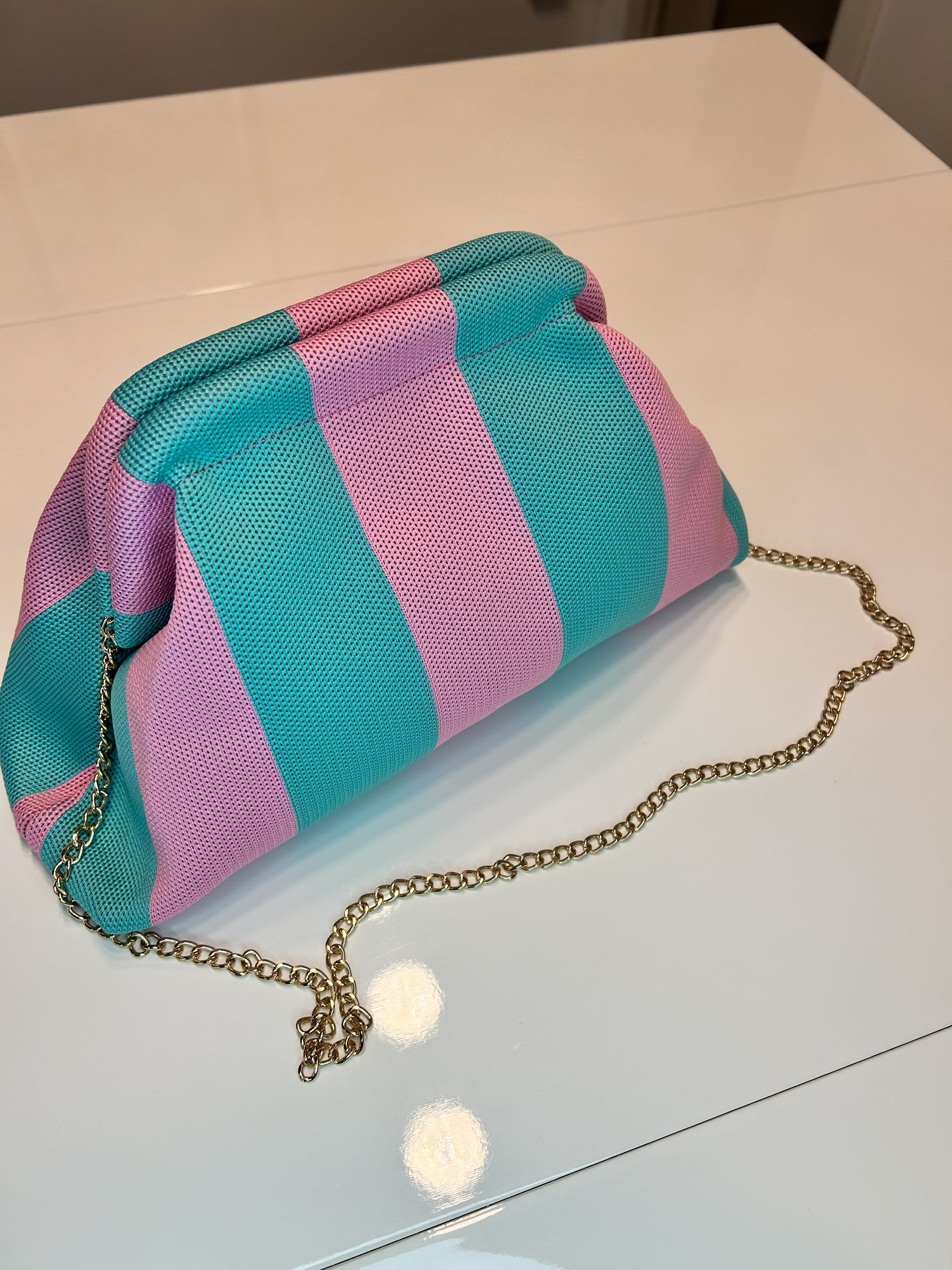 Clutch Rosa & Turquesa
